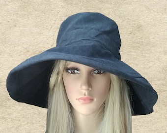 Wide Brim Black Church Hat: Elegant Summer Sun Protection