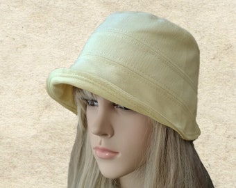 Cloche Sun Hat: Women's Small Brim Fabric Summer Hat