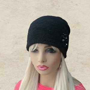 Slouchy Wool Beanie: Boho Knit Winter Hat