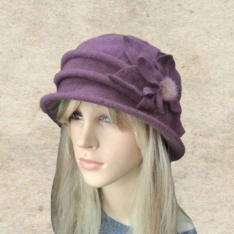 Felted Winter Hat, Women's Felted Hat, Womens Felt Hat, Ladies Felted