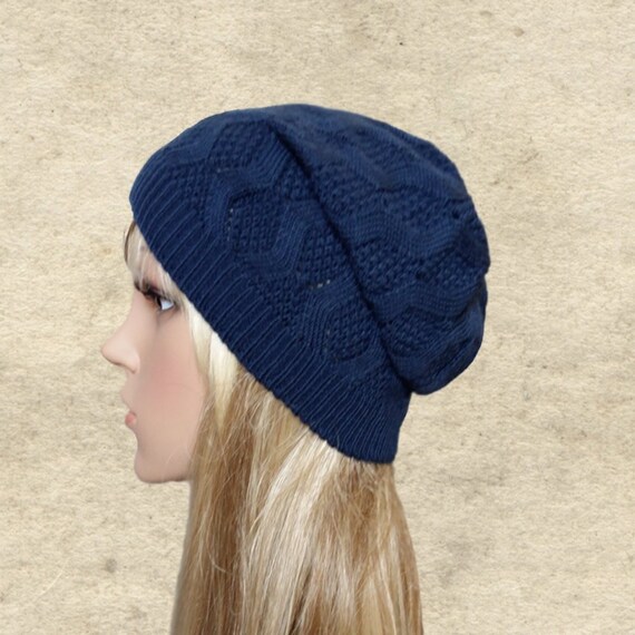 knit slouchy hat multi color knit hat Knit Beret boho chic knit beret Ready to ship Knit Hat woman/'s fashion hat
