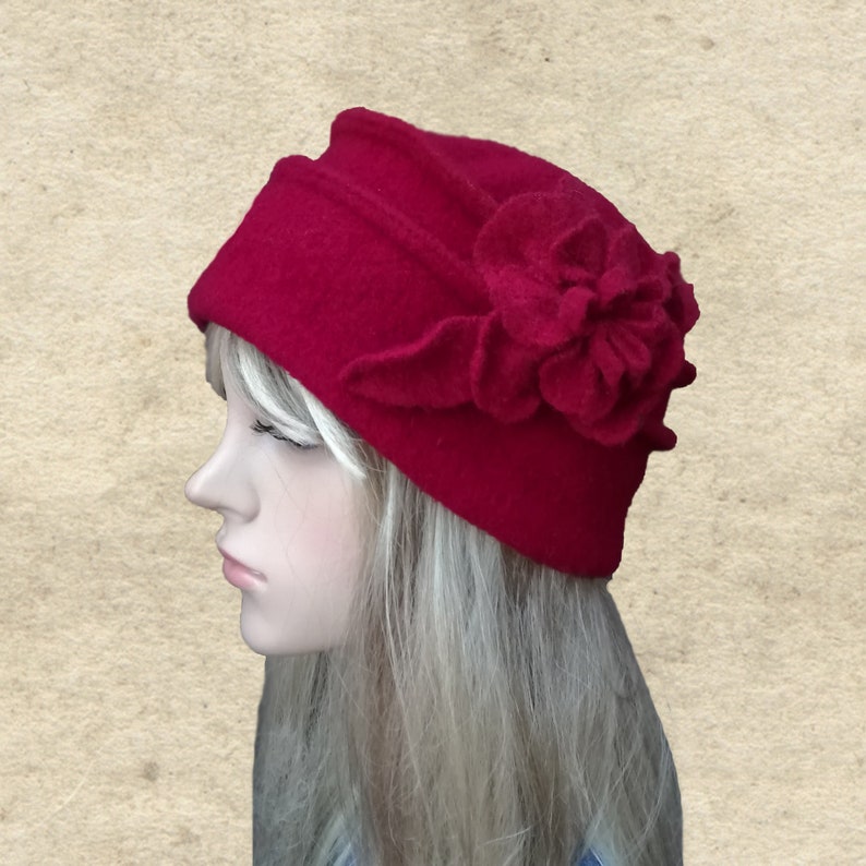 Gray Felt Hat, Women's Felt Hat, Felted Wool Hat, Winter Felted Hat