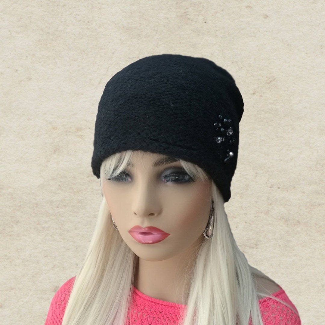 Slouchy Boho Beanie Knit Slouch Hats Wool Beanie Hat Womens Etsy