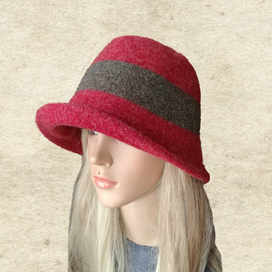 Women Felt Hat, Felted Wool Hat, Felt Hat for Women, Wool Felt Hat Lady