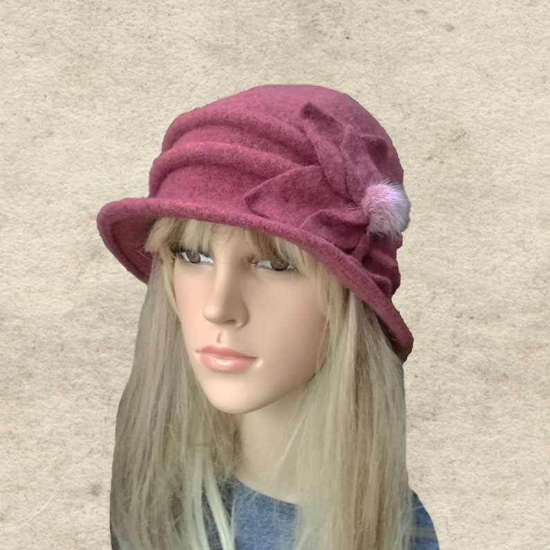 Felted Winter Hat, Women's Felted Hat, Womens Felt Hat, Ladies Felted