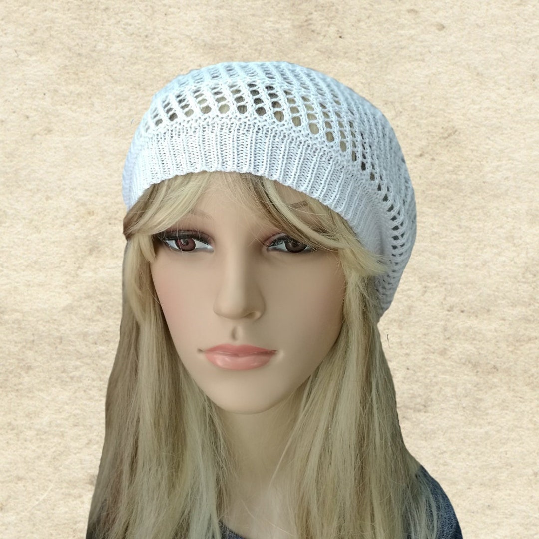 Knitted Summer Beret Lace Knit Beret Hat Women s Knit Beret
