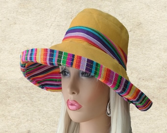 Wide Brim Cotton Sun Hat: Foldable Summer Hat