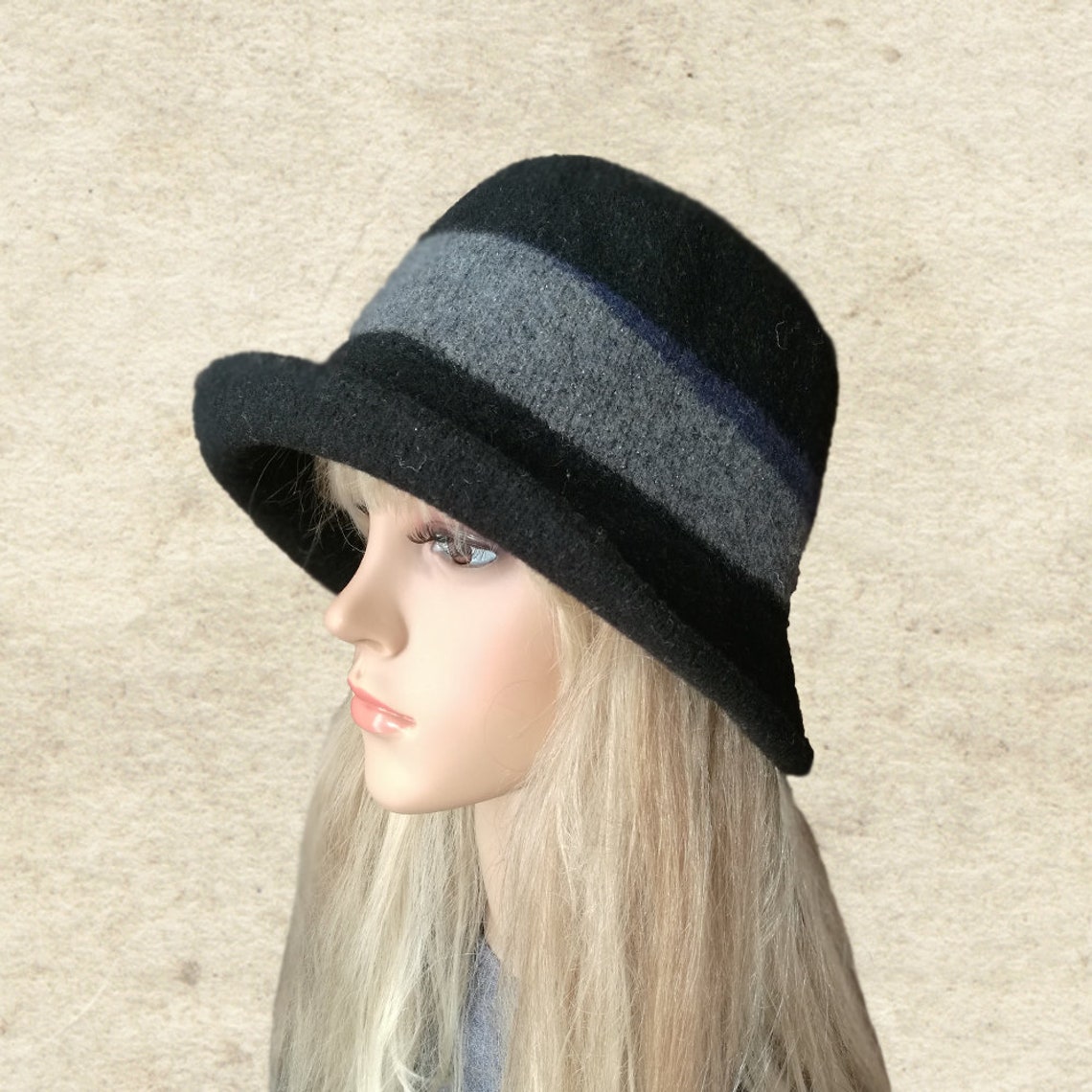 Women Felt Hat, Felted Wool Hat, Felt Hat for Women, Wool Felt Hat Lady
