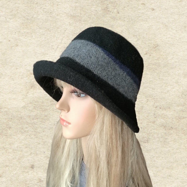 Women Felt Hat, Felted Wool Hat, Felt Hat for Women, Wool Felt Hat Lady