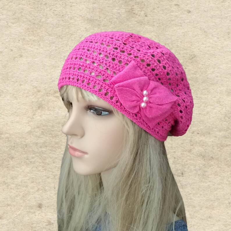 Summer Cotton Beret Womens Summer Beret Beret for Summer Etsy