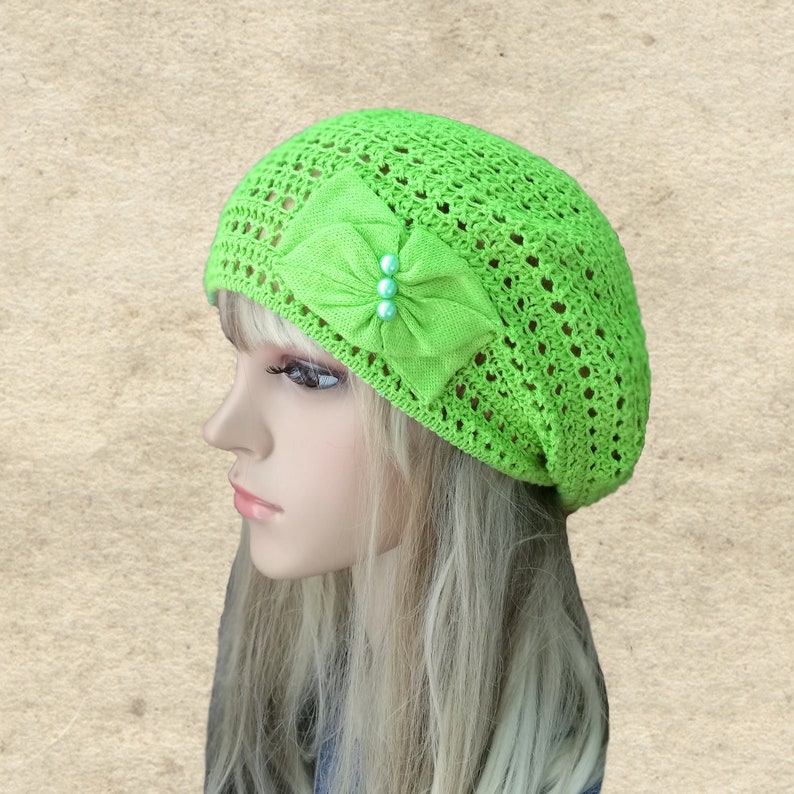 Summer Cotton Beret Womens Summer Beret Beret for Summer Etsy