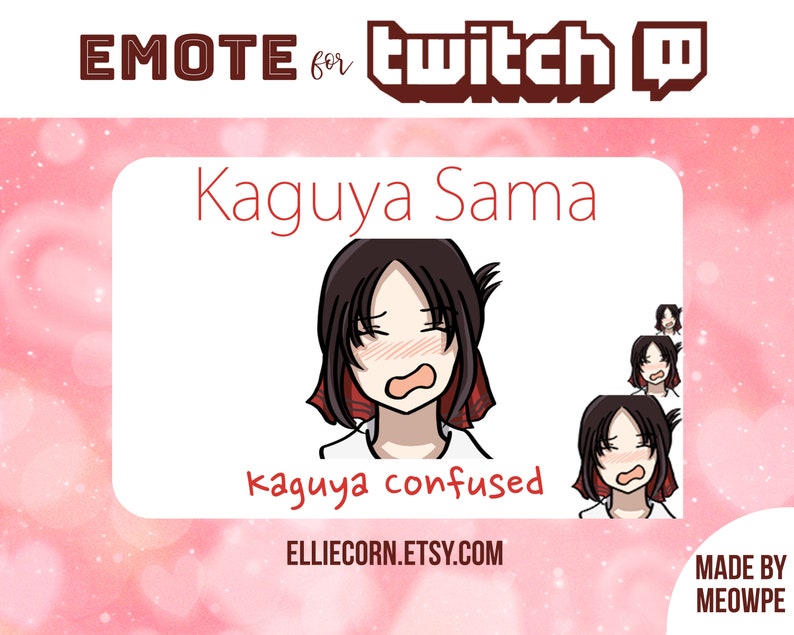 Twitch Emote Kaguya Shinomiya Kaguya Sama Love is War Etsy