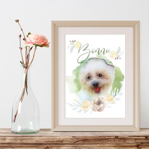 Dibujo de la mascota personalizada, retrato de la mascota personalizada, acuarela digital, memorial del perro, memorial del gato, retrato del animal doméstico, regalo de la madre del perro, retrato del perro personalizado