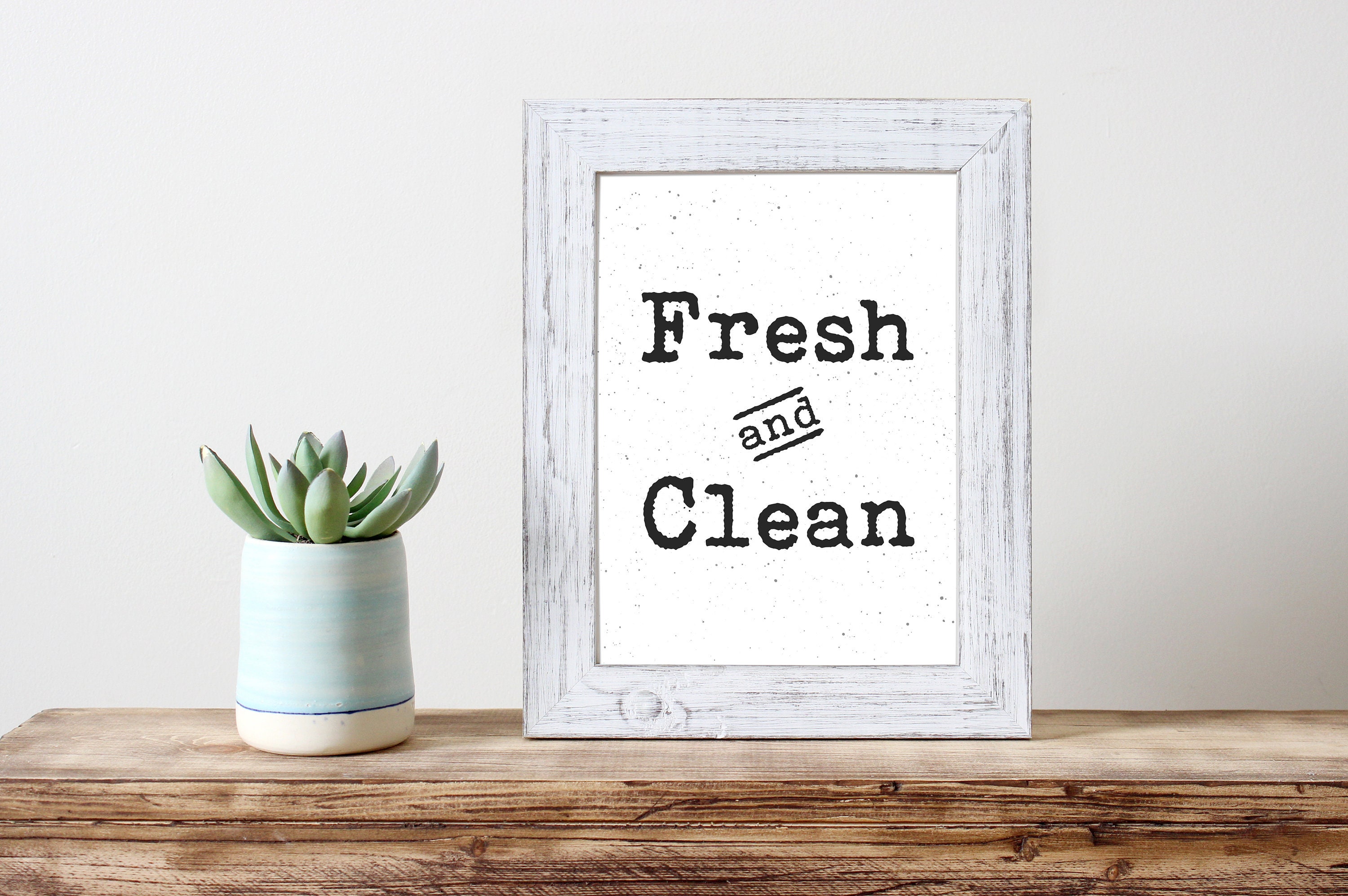 Printable Bathroom Sign, Fresh and Clean, Home Decor, Funny Decor ...