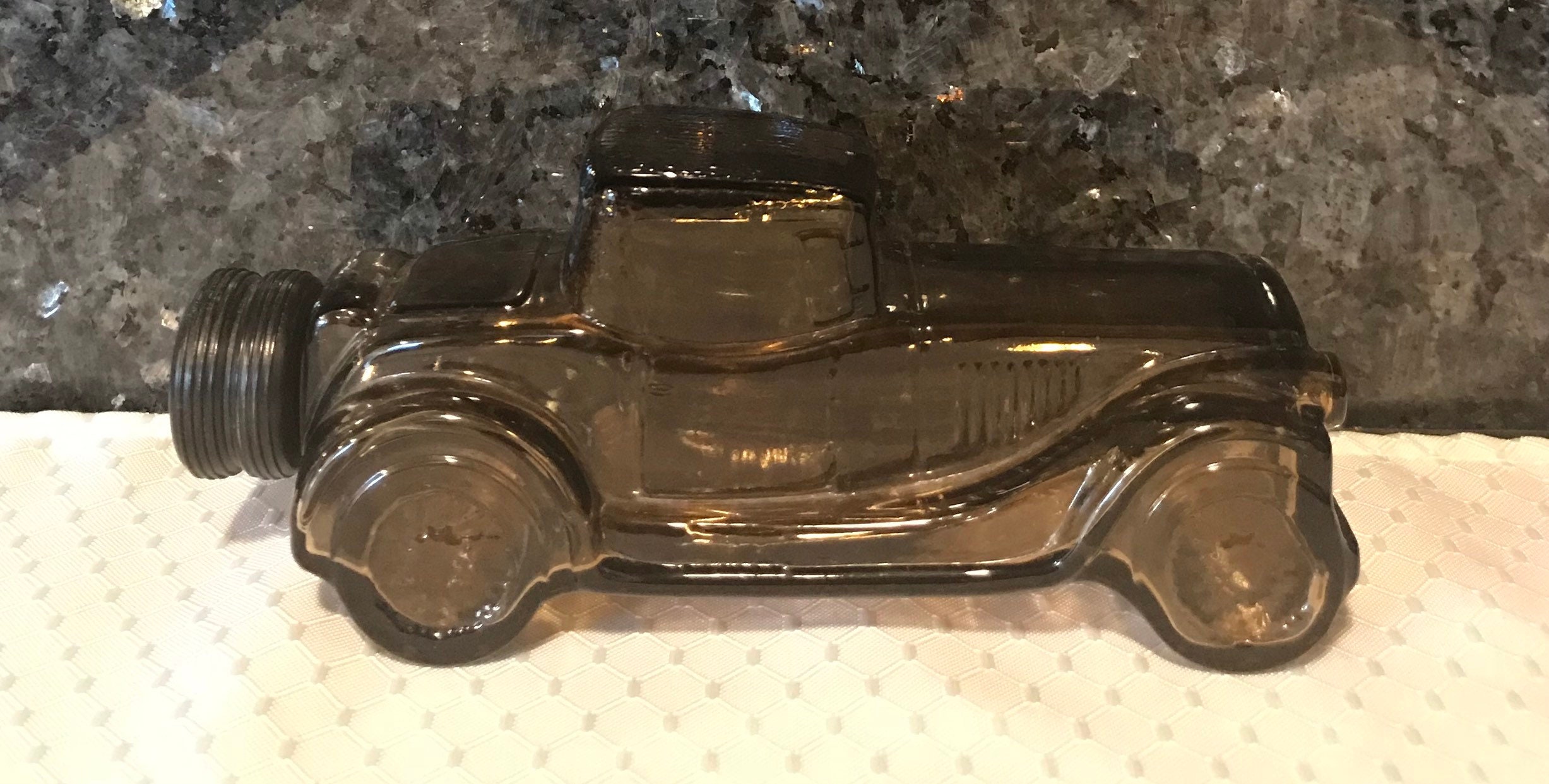 Avon Collectible Brown Sterling Six Roadster Vintage Mens Cologne Bottle