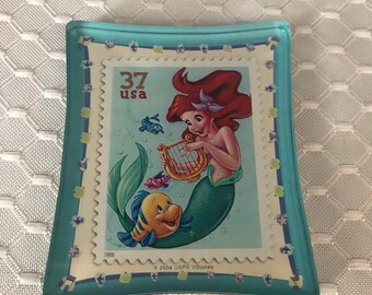 Disney Ariel Postage Stamp Acrylic Magnet