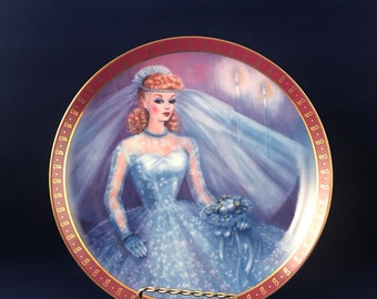 Vintage 1959 Barbie "Bride to be" plate by Danbury Mint