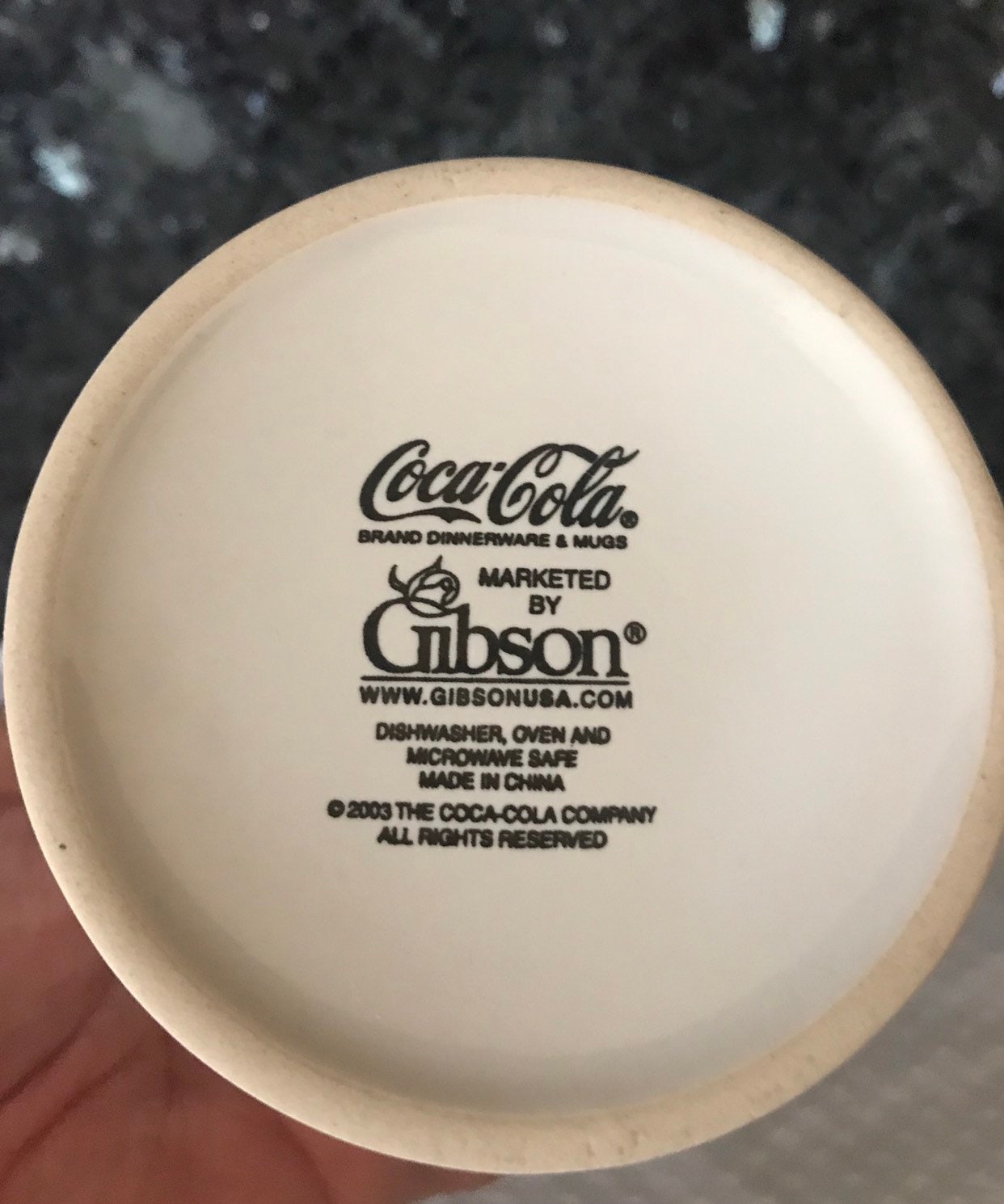Coca Cola Brand Dinnerware & Mugs marketed by Gibson