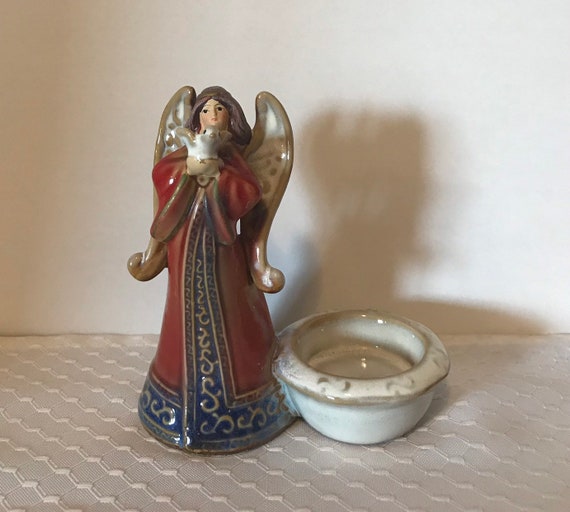 Christmas Angel Votive Candle Holder Etsy