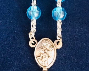 Blue Beaded Pocket Rosary