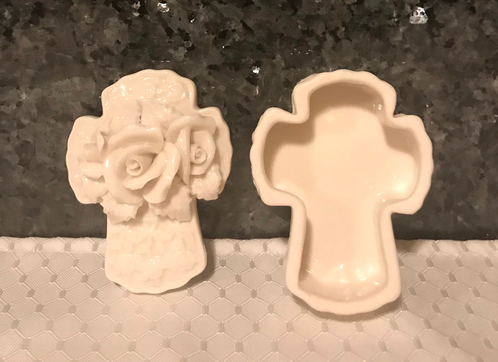 Religious Cross Shaped Trinket Box