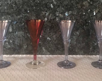 Vintage Iridescent Shot Glasses/Cocktail Glasses