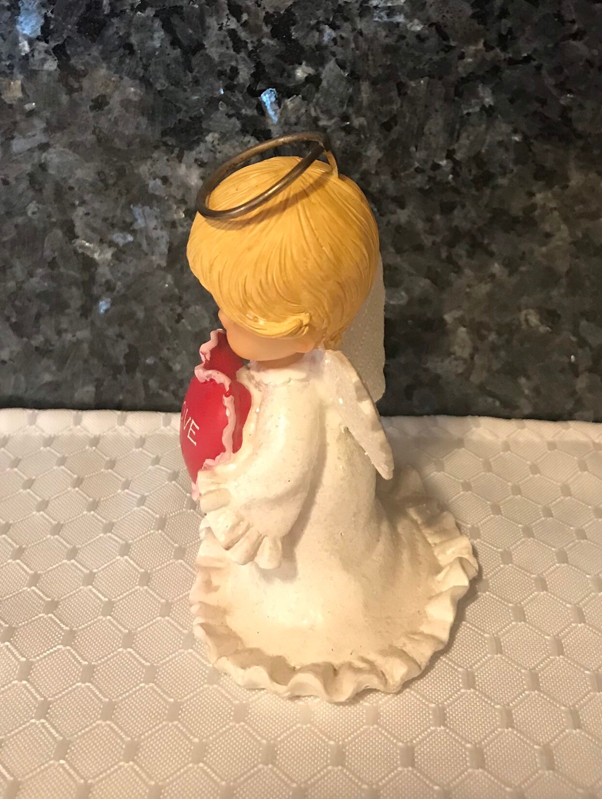 Vintage Valentines Angel Figurine