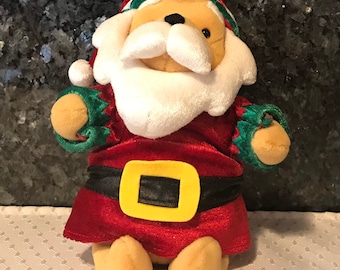 Winnie The Pooh "Santa Pooh" Mini Bean Bag Plush