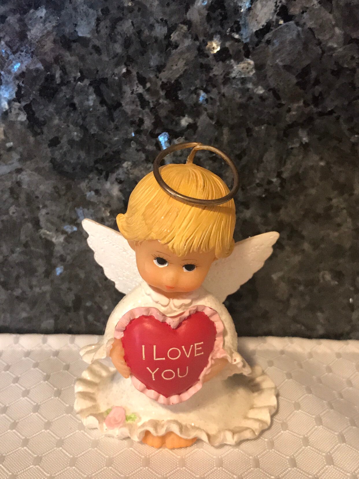 Vintage Valentines Angel Figurine