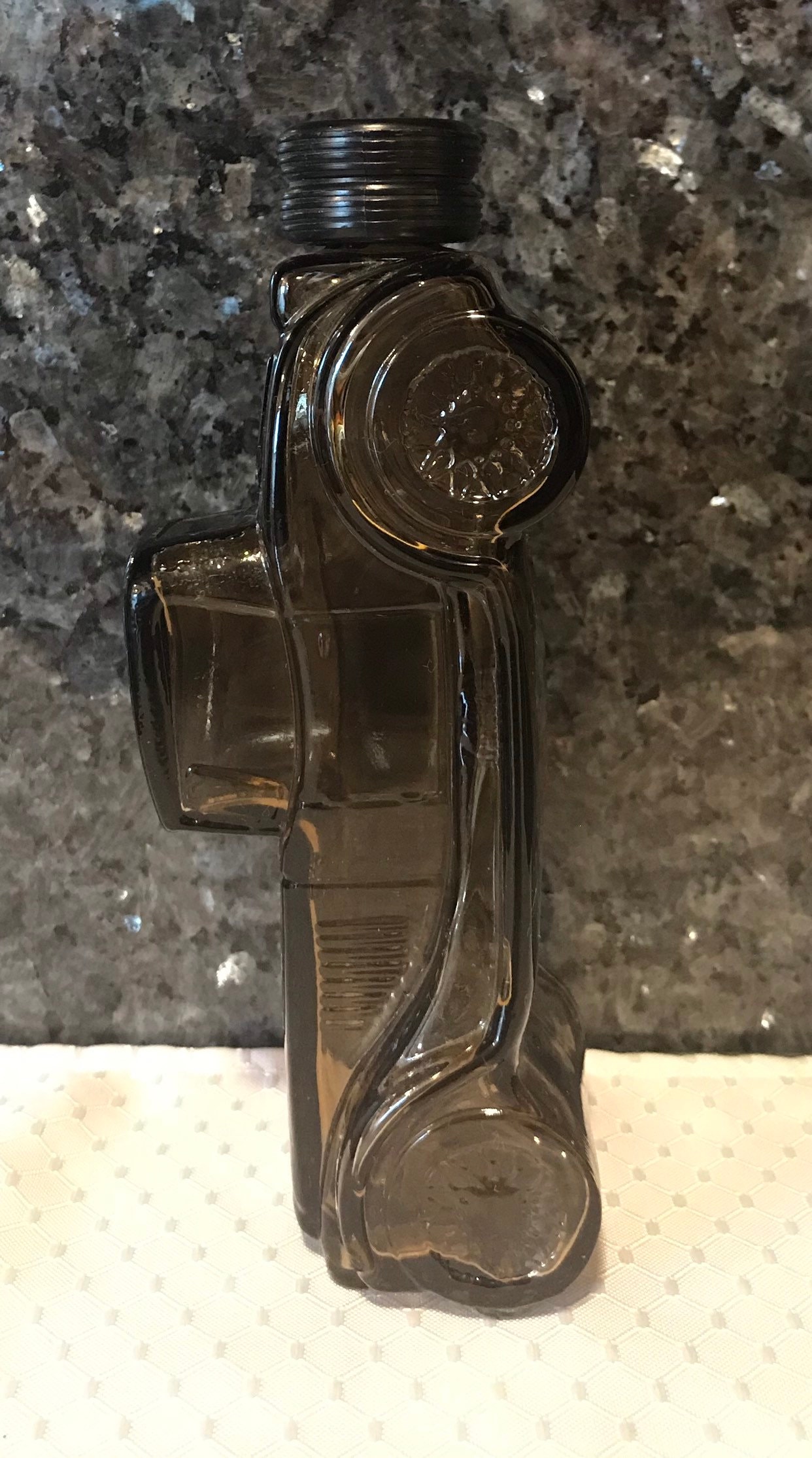 Avon Collectible Brown Sterling Six Roadster Vintage Mens Cologne Bottle