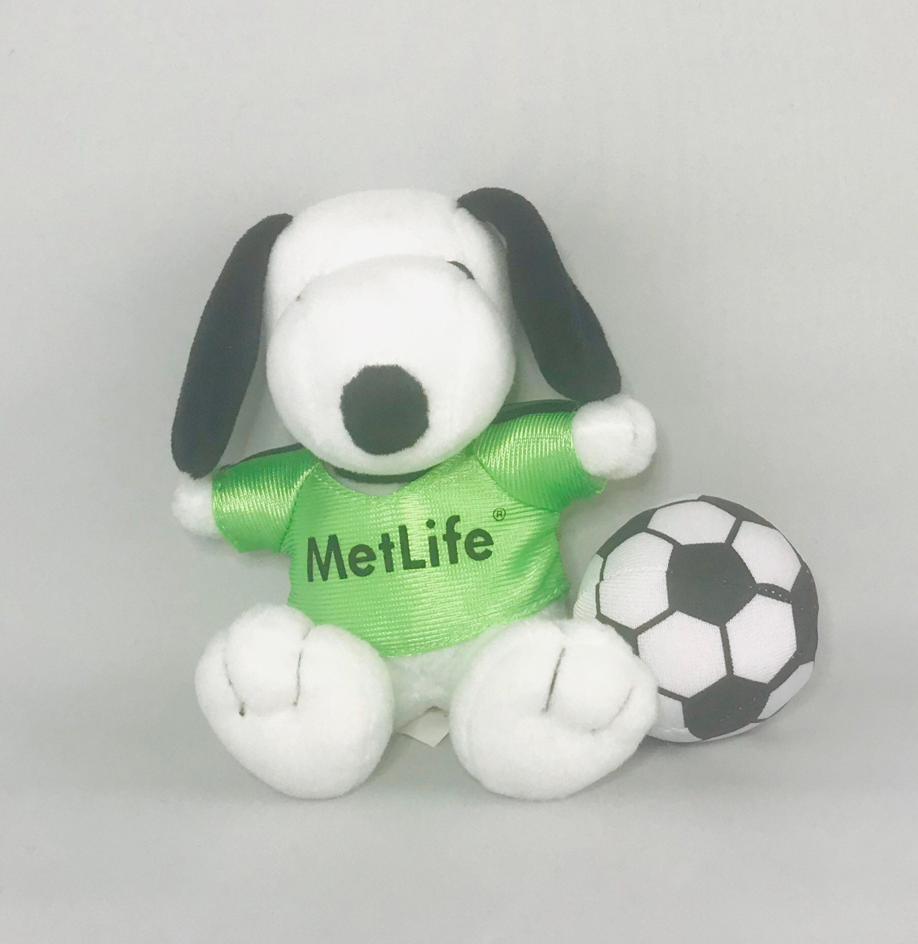 Snoopy Soccer Player MetLife Stuffed Animal Small Plush