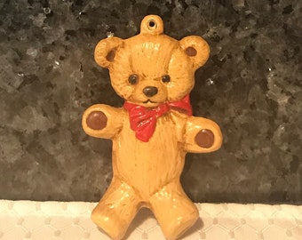 Teddy Bear Porcelain Christmas Ornament