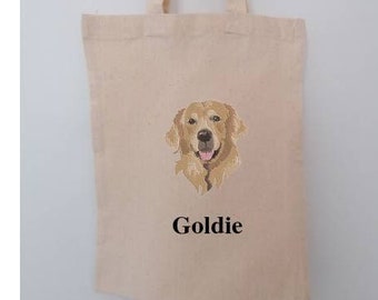 Personalised Dog Tote Bag for Dog Lover handmade gift for women dog walking gift for friend/mum custom dog gift for mum Christmas gift frien
