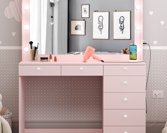 Boahaus Britney Lighted Makeup Vanity