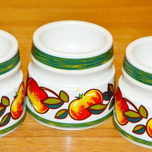 Vintage EMSA egg cup 70s plastic colorful retro mid century shabby chic country style