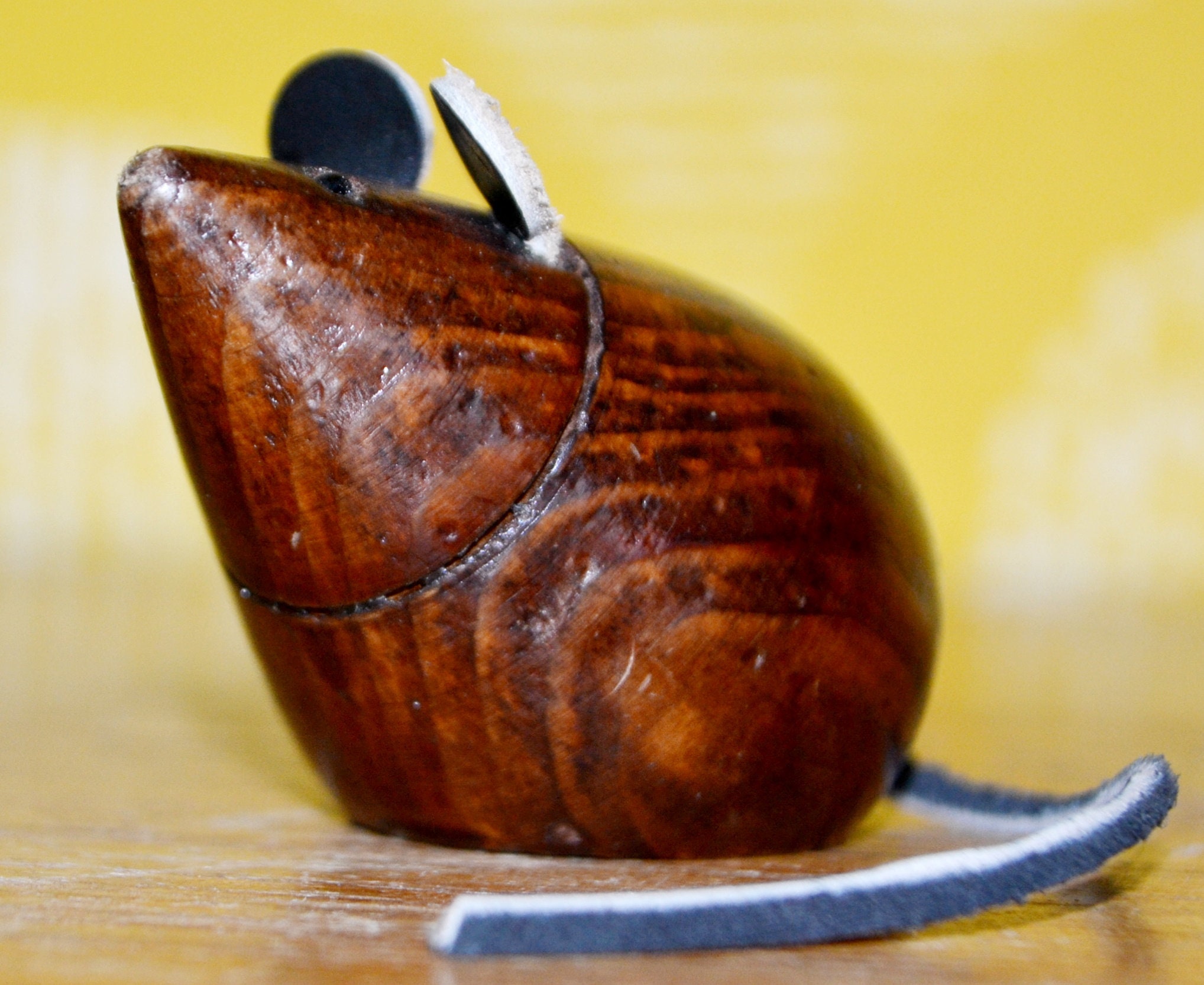 Vintage teakwood figure: Teakwood mouse 50s/60s, SKJÖDE (Bolling; Bojesen, Danish Design Retro Mid Century Shabby Chic Country House Style