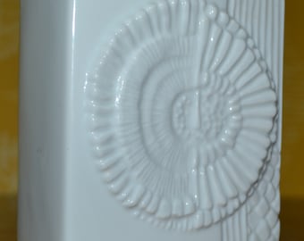 Jarrón de cerámica vintage de Kaiser, década de 1970, arte óptico, era espacial, WGK, WGP, retro, mediados de siglo, estilo rústico, shabby chic.