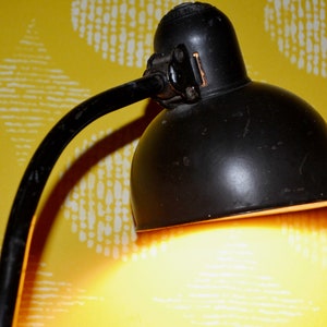 Vintage lamp / light by Kaiser Idell black metal 50s retro mid century lamp space age country house style shabby chic
