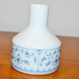Vintage porcelain flower vase 70s strawflower blue by Bauscher / Weiden 70s Shabby Chic country style retro Mid Century