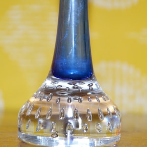 Vintage Bubble Glass Vase Blue Bubbles Glass Vase SOLIFLEUR bubbles glass 60s 70s Retro Mid Century Space Age Sweden