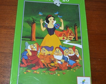 Vintage Disney Puzzle 70er Jahre Schneewittchen