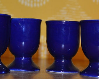 Oeuf Vintage Mug en céramique bleu des années 70 rétro Mid Century Space Age
