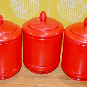 Vintage  EMSA  Dose 70er Jahre Kunststoff Rot   Retro Seventies Mid Century Shabby Chic Landhausstil