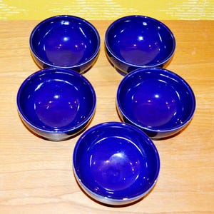 Vintage serving bowls dip bowls blue seventies shabby chic country style retro design 70s space age