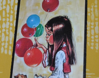 Vintage picture Jolylle Big Eyes New in original packaging 70s wall picture Wall Prints Big Eye Art Seventies Retro Mid Century