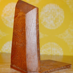 Vintage wooden bookend teak 60s retro mid century bookends shabby chic country style