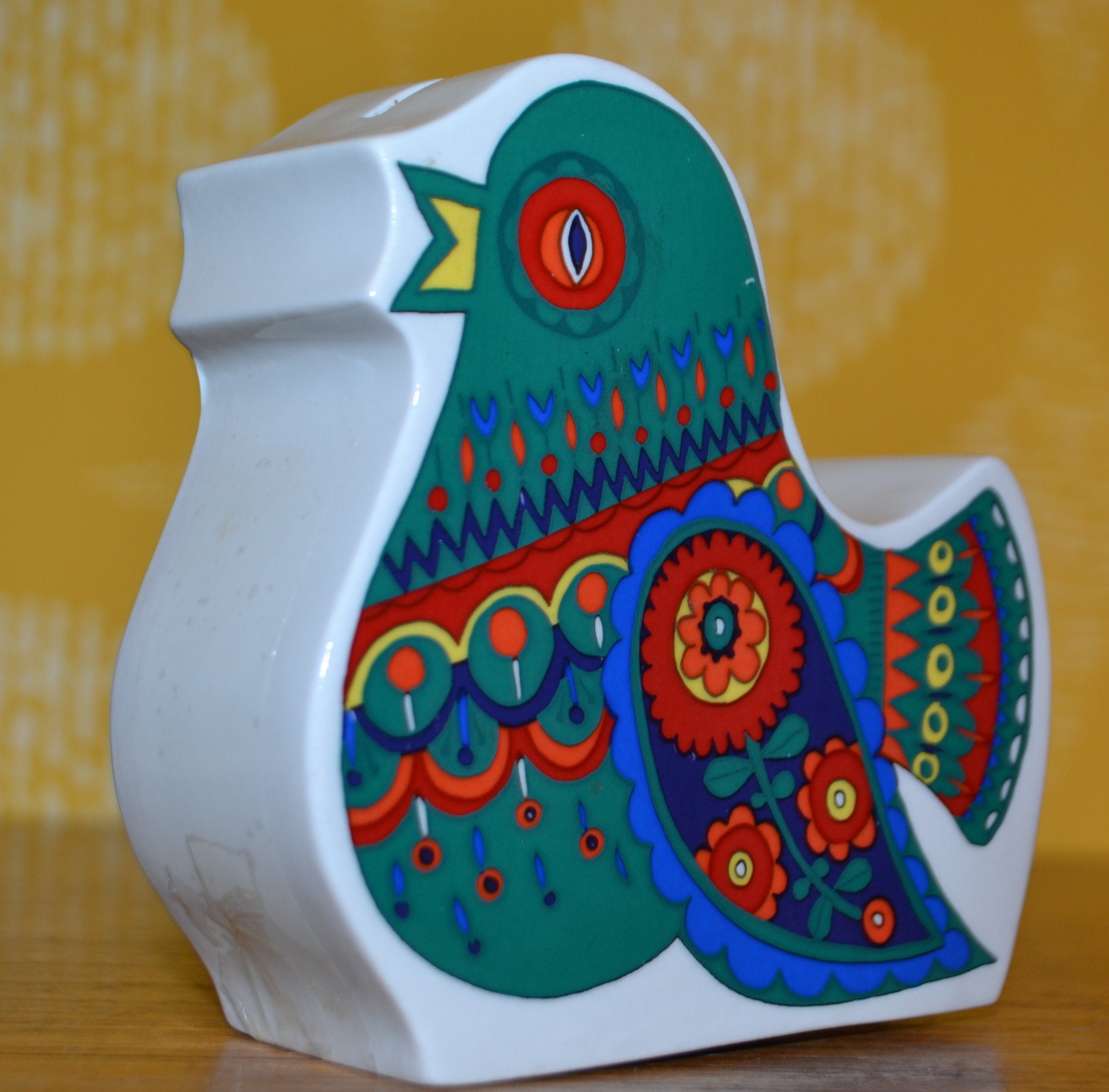 Vintage Collectible Ceramic Money Box 70s Retro Design Mid Etsy