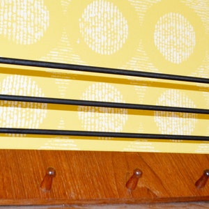 Vintage coat rack with hat rack Wood Wardrobe 80 cm 60s Mid Century Retro Space Age Rockabilly Shabby Chic Country Style