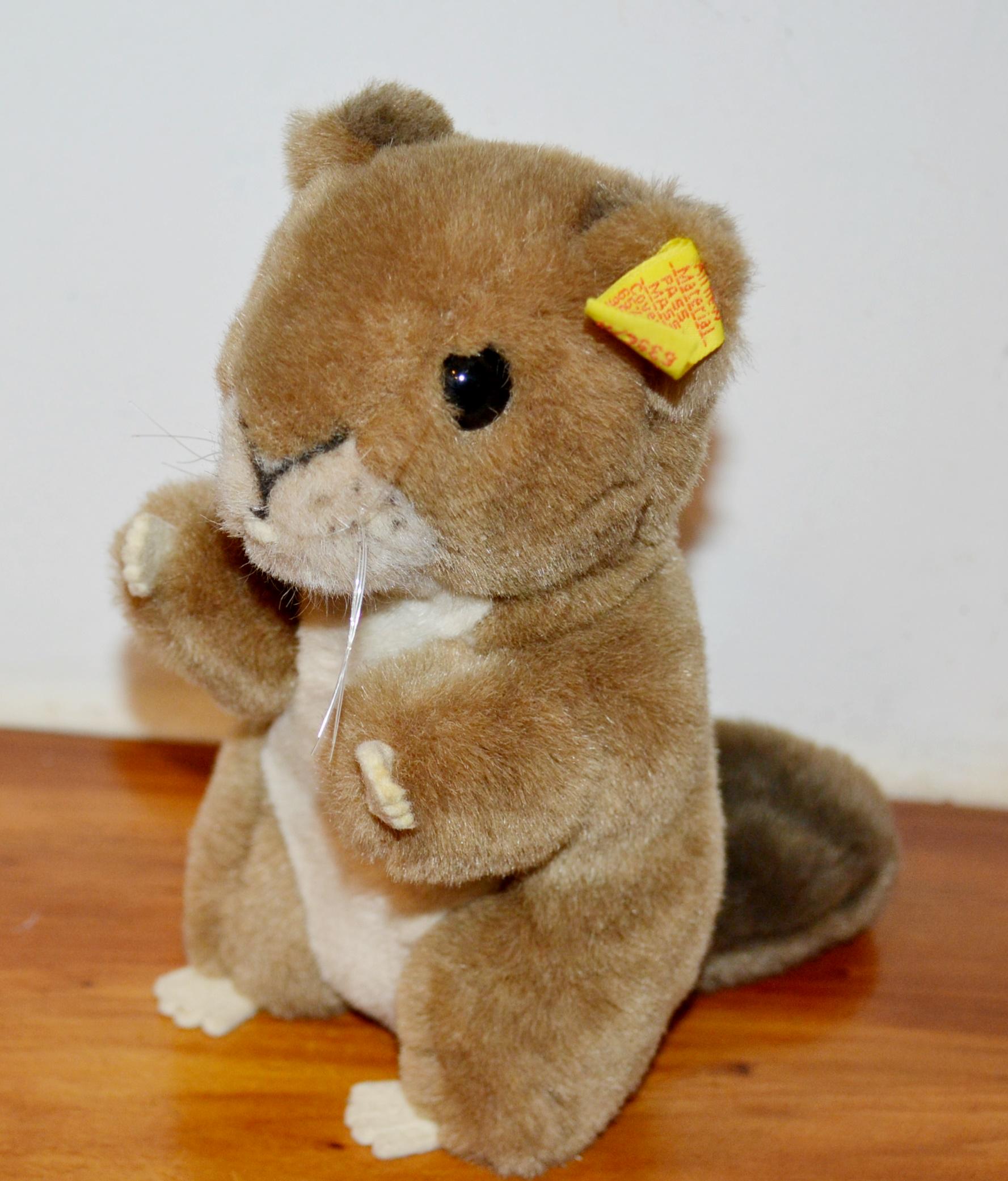 Vintage Steiff Plush Toy, Beige/brown, From the 1950s, Retro Mid