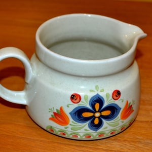 Vintage ceramic jug 70s retro design mid century shabby chic country style WGK collector&#39;s item shabby chic country style